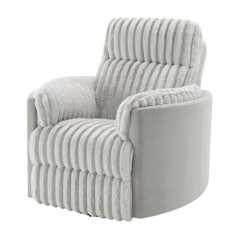 Fauteuil inclinable et oscillant en velours côtelé Emee