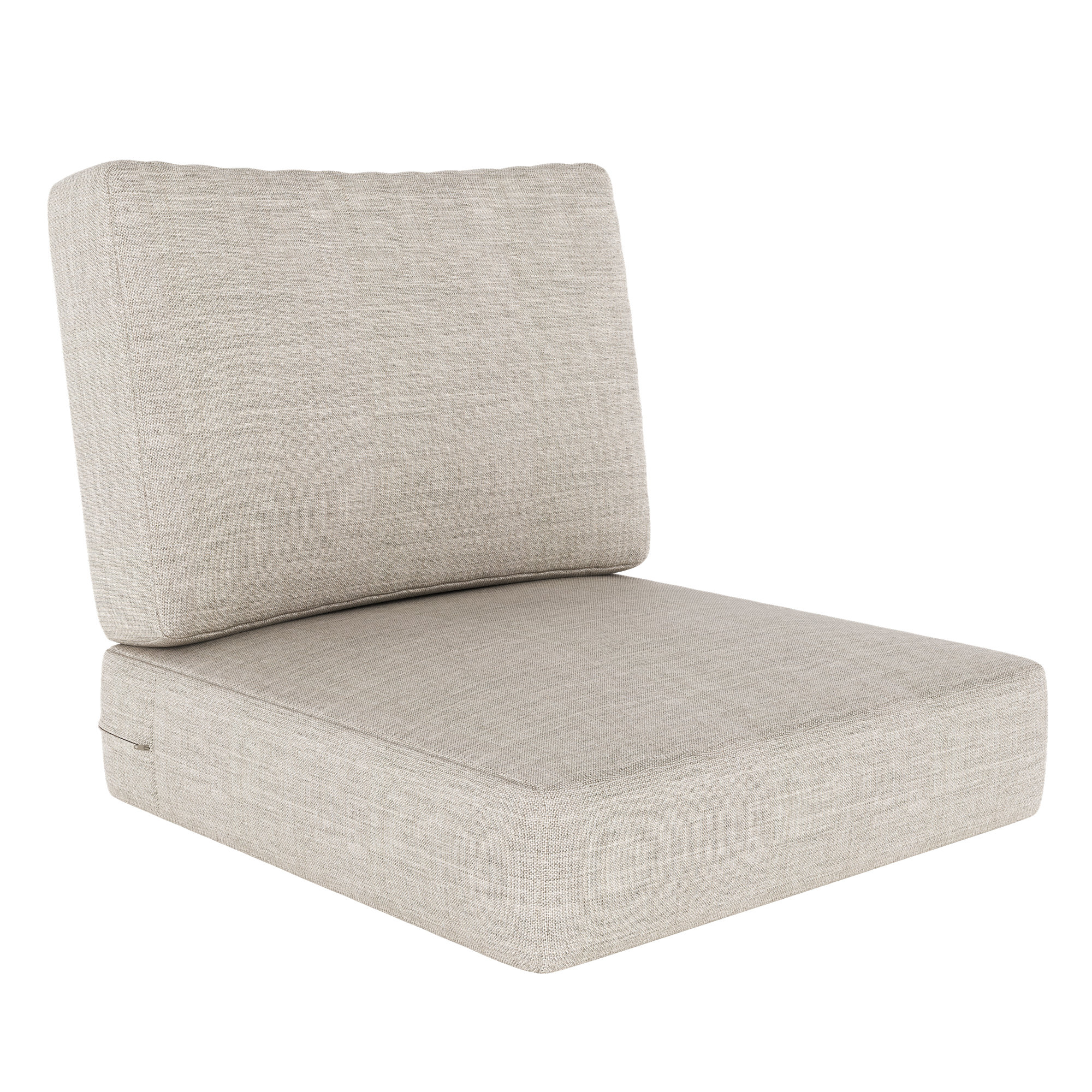 Amala Outdoor Sunbrella® Seat/Back Cushion, Sunbrella® Cast Silver, 25" W x 25.5" D