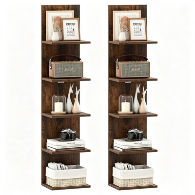 129 cm H x 30 cm W Etagere Bookcase