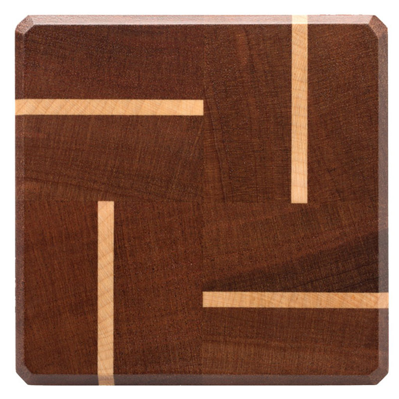Mahogany and Maple Wood Coasters End Grain