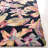 Kehler Hand Tufted Wool/Cotton Floral Rug in Black/Plum-1636828124