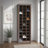 Kahl 36 Pair Shoe Rack, 23.5"W x 72.5"H x 13"D, Tall Shoe Storage Cabinet with 36 Cubbies, Space-Saving Organizer, Espresso-547052404