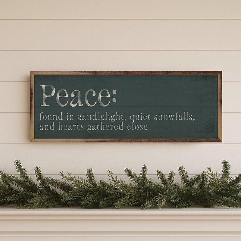 Peace Definition, 8" H x 24" W