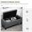 Homcom Storage Ottoman, Linen Upholstered Storage Bench With Lift Top And Button Tufted For Living Room, Gray-49296562