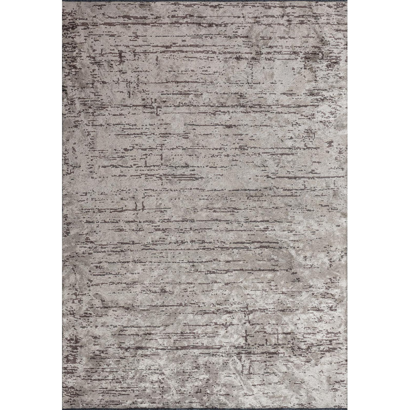 Allice Abstract Hand Loom Indoor / Outdoor Area Rug, Rectangle 5'3" x 7'6"