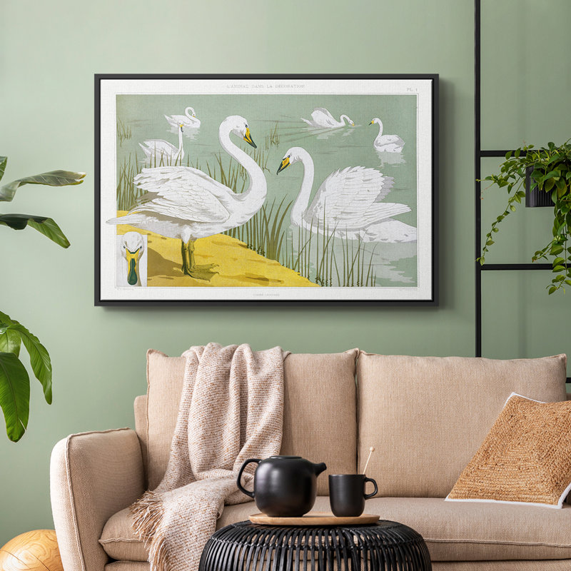 Paysage rétro - XX, H 17 po x l 25 po x P 2 po, Toile avec cadre flottant noir