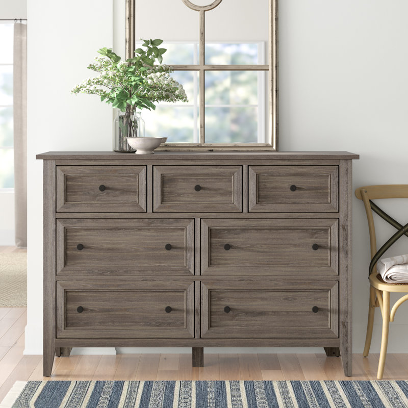 Aubrieanna 61'' W 7 - Drawer Dresser, Brown