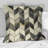 Beige Grey Chevron I - Transitional Throw Pillow-108572424