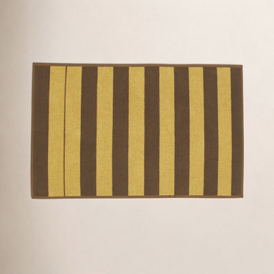 Simple Striped 100% Cotton Bath Mat
