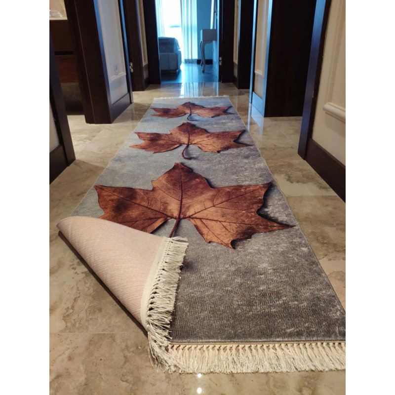 Tapis gris antidérapant Firenze, Rectangle 3 pi 11 po x 10 pi 6 po