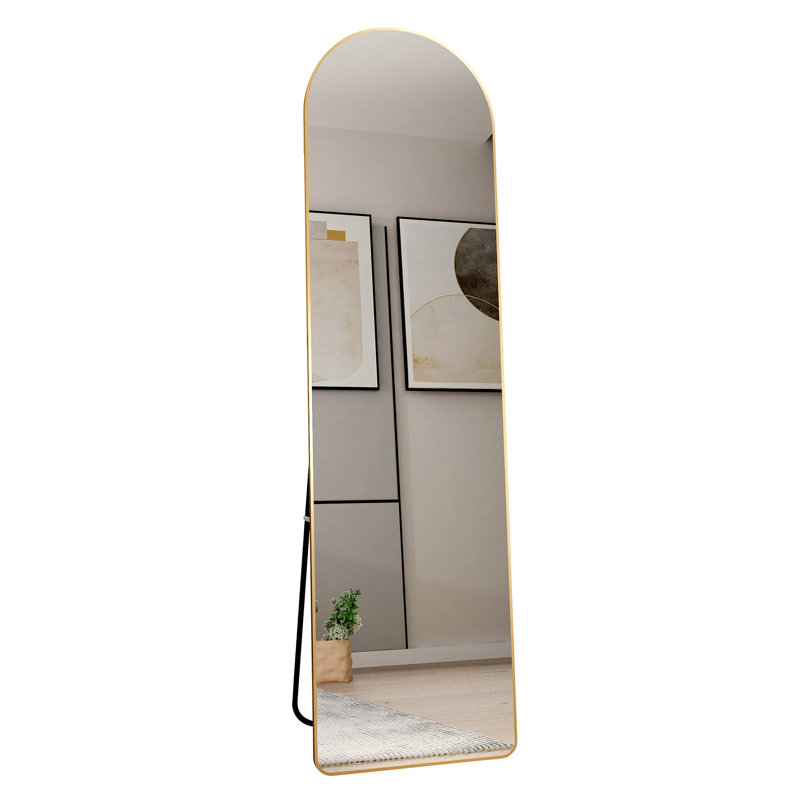 Keimon Mirror, Golden, 57.5" x 14"