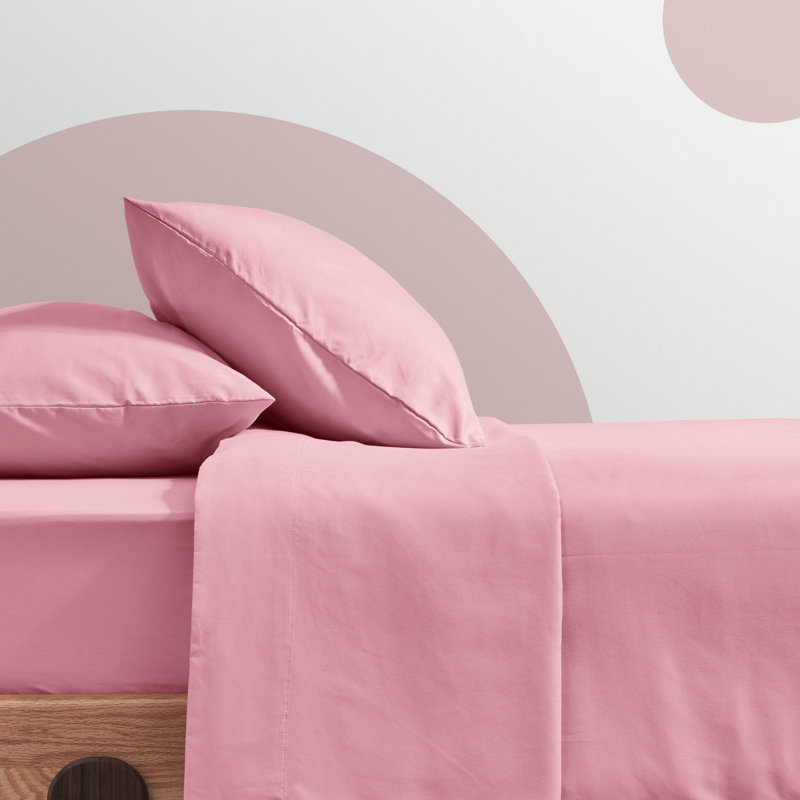Ballet Pink Twin Microfiber Deep Pocket Kids Sheet Set