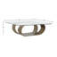 Livianna Aluminum Coffee Table, Brass