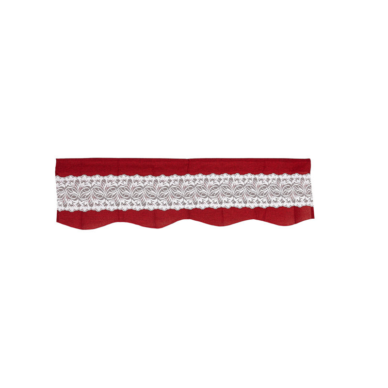 Scalloped Window Valance, Burgundy