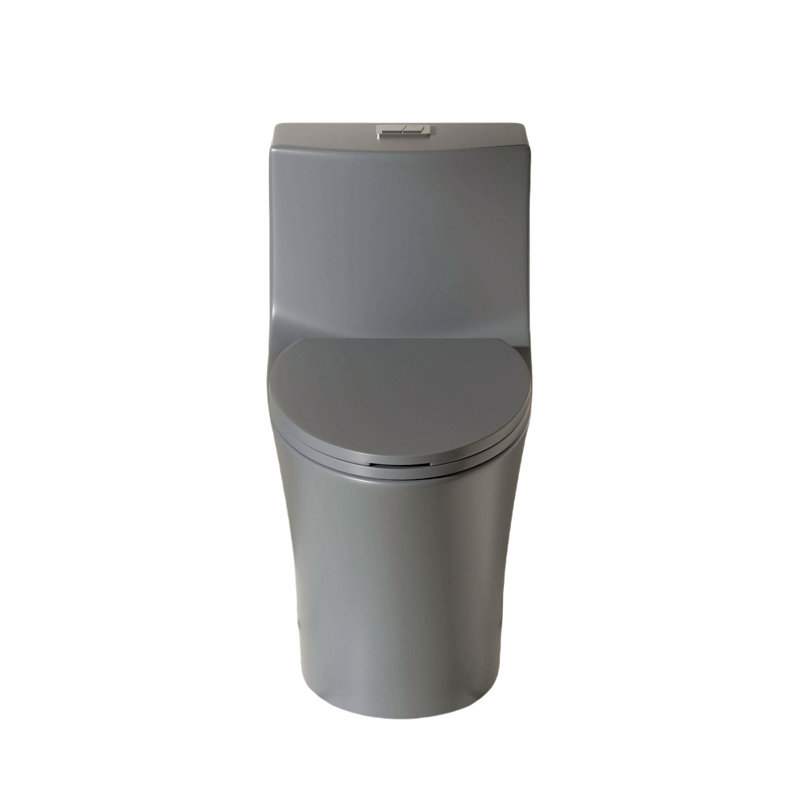 1.1/1.60 Gpf Dual-Flush One Piece Toilet, Button On Tank Top S-Trap, Water-Saving Elongated Comfort Height Floor Mounted, Soft Closing Seat,1000 Gram Map Flushing Score Toilet
