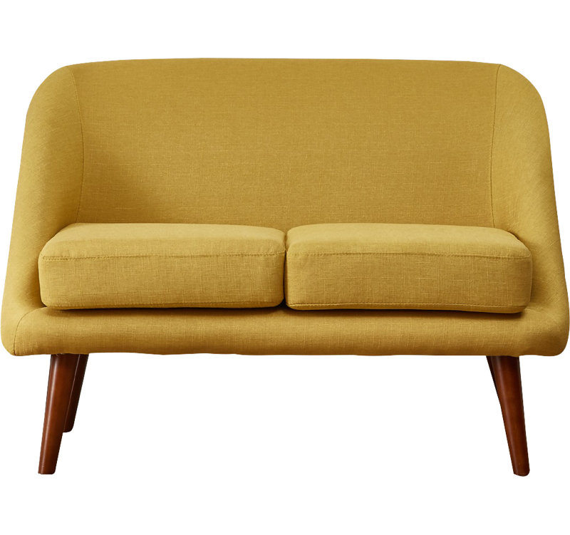 Kalum Upholstered 49.2'' Loveseat, Naples Yellow