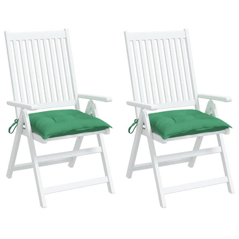 Chair Cushion Set of 2 Green Oxford Fabric 100 Percent Polyester Patio Chair Cushions, 19.7" H x 19.7" W x 2.8" D