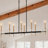 8-Light Kitchen Island Linear Pendant