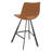 Upholstered Counter Stool with Metal Frame-1255645691
