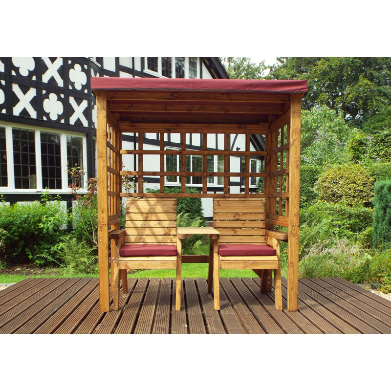Pratts Wood Garden Bench, Burgundy