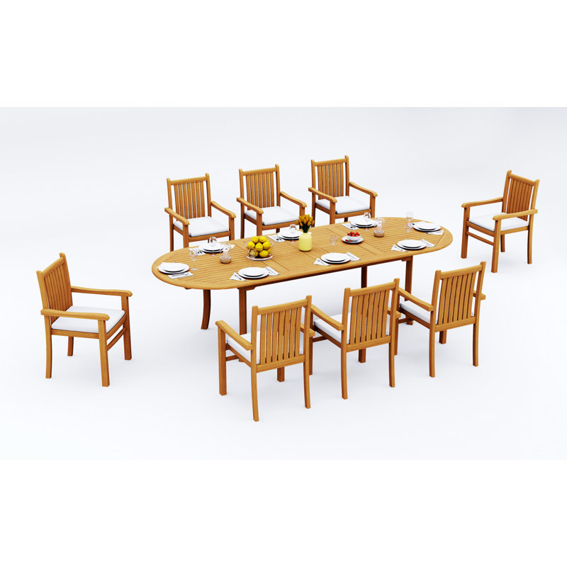 Ensemble de table ovale d'extérieur 82 po Angarano, 8