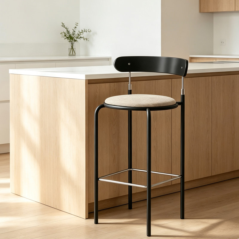 Chaise d'appoint à dossier bas beige (ensemble de 2), Beige