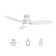 48'' Smart Ceiling Fan with Remote Control and Light Kit Included.