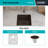 16" x 18" Quartz Kitchen Sink, Single Bowl Sink, Drop-in Sink, Undermount Sink, Granite Kitchen Sink, with Steel Grids and Basket Strainer-72644786