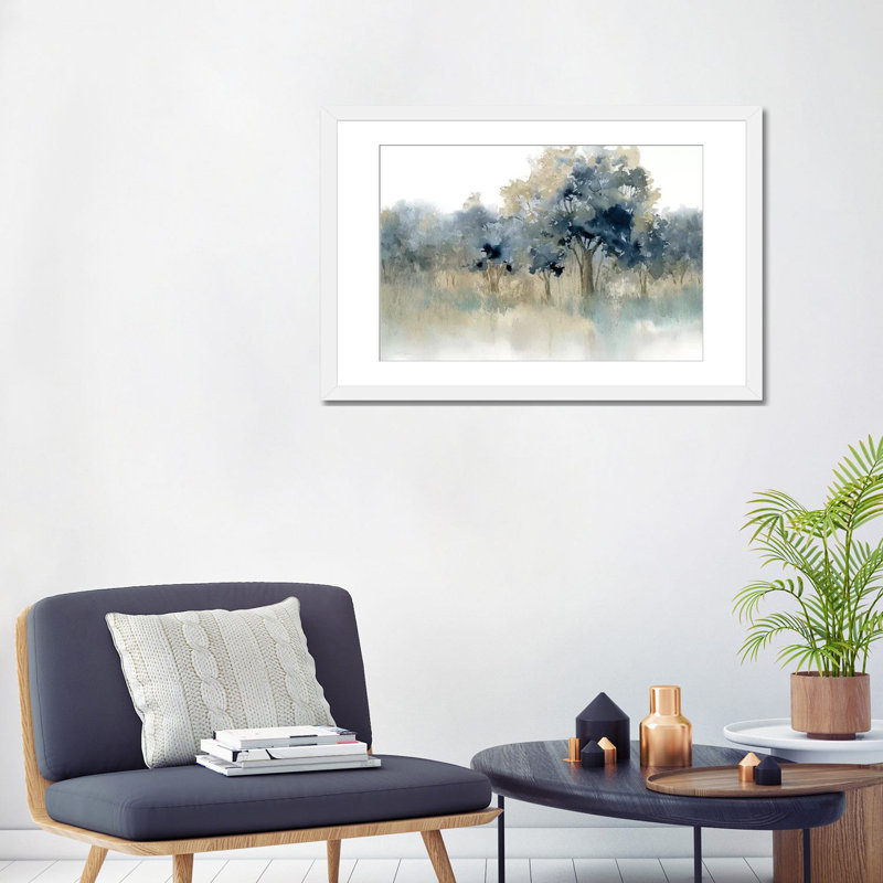 «Water's Edge II» par Carol Robinson, reproduction sur toile tendue, H 24 po x l 32 po x P 1 po, Cadre blanc