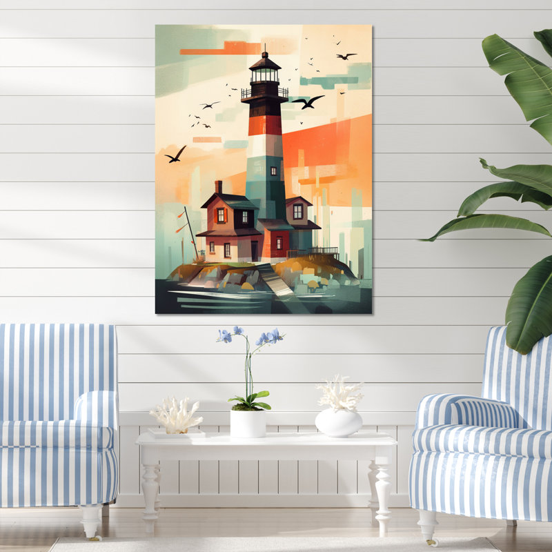 Seaside Lighthouse II, reproduction d'art sur toile, H 40 po x l 30 po x P 1,5 po, Toile tendue