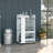 Bar Cart With Casters, Glass Door And 2-Side Shelf-1405908280
