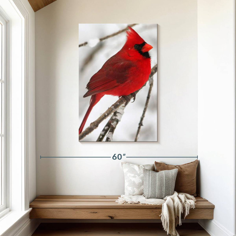 Brampt Birch Tree And Cardinal, 45" H x 30" W
