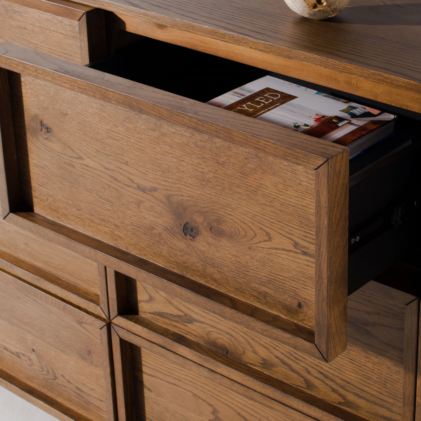 Hudson 72" Acacia Dresser, Medium Oak