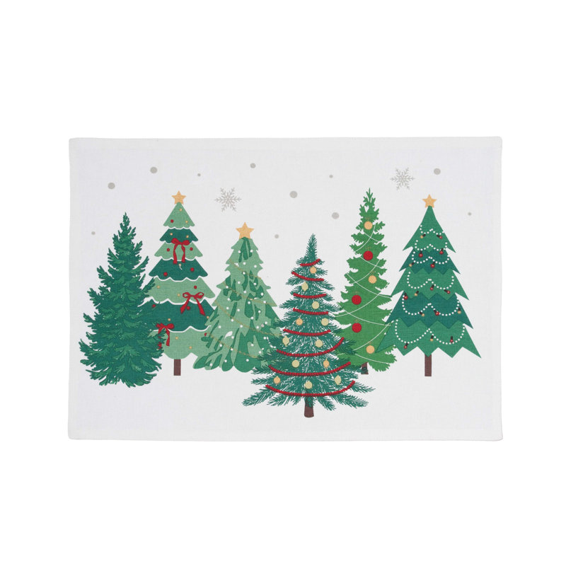 Ensemble de 6 napperons Christmas Forest Botanical