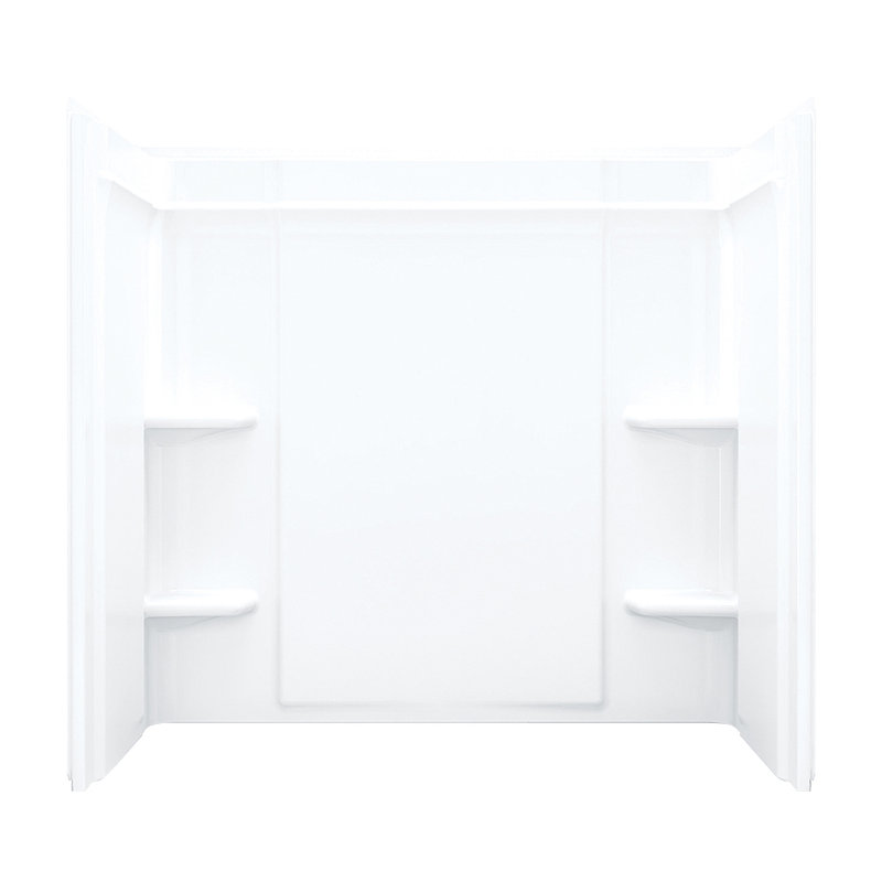 60" W x 75" H Frameless Rectangle Sliding Tub & Shower Kit with Towel Bar and Base Included, Silver