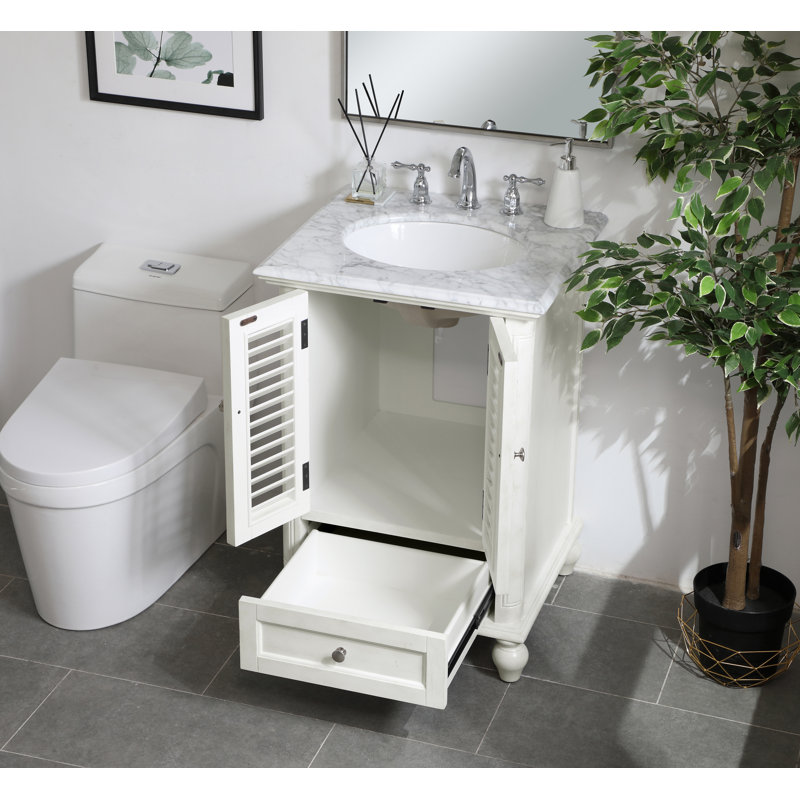 Ensemble de meuble-lavabo simple 24 po Hansford, Blanc