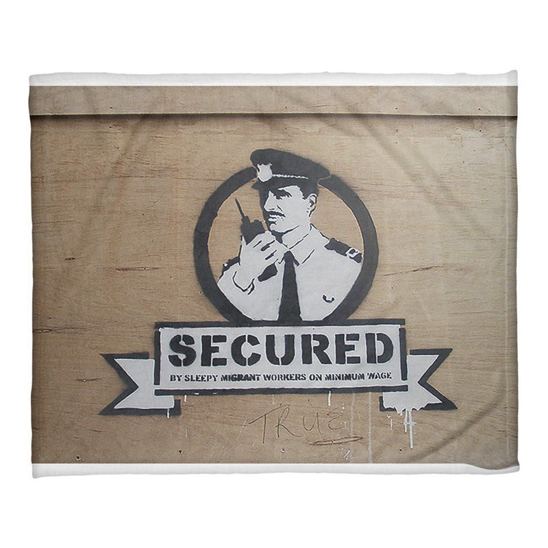 Banksy Sewn Throw Blanket, 60" W x 80" L