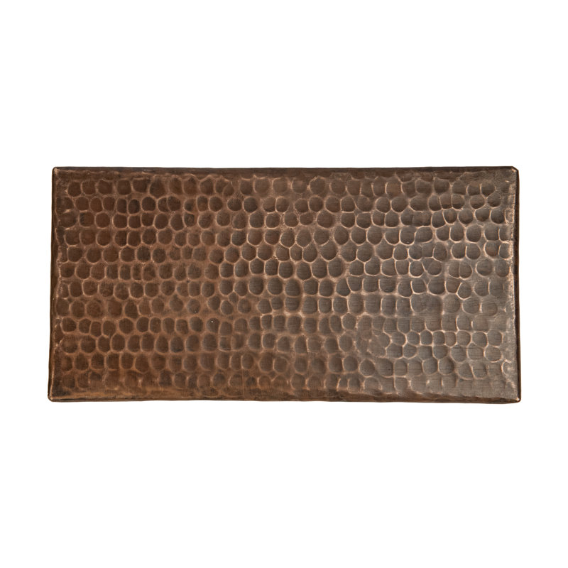 4" x 8" Hammered Copper Tile