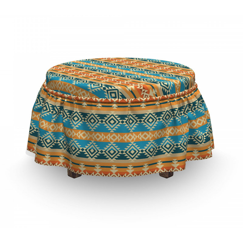Housse pour repose-pieds folk motifs