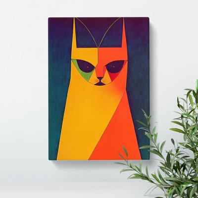 Painted Cat Abstract - Wall Art
