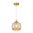  1-Light Pendant Light with Globe Leaf Ribbed Glass Shade for Kitchen Island-1964487688