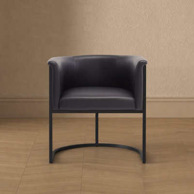 Fauteuil rembourré en similicuir Virgil