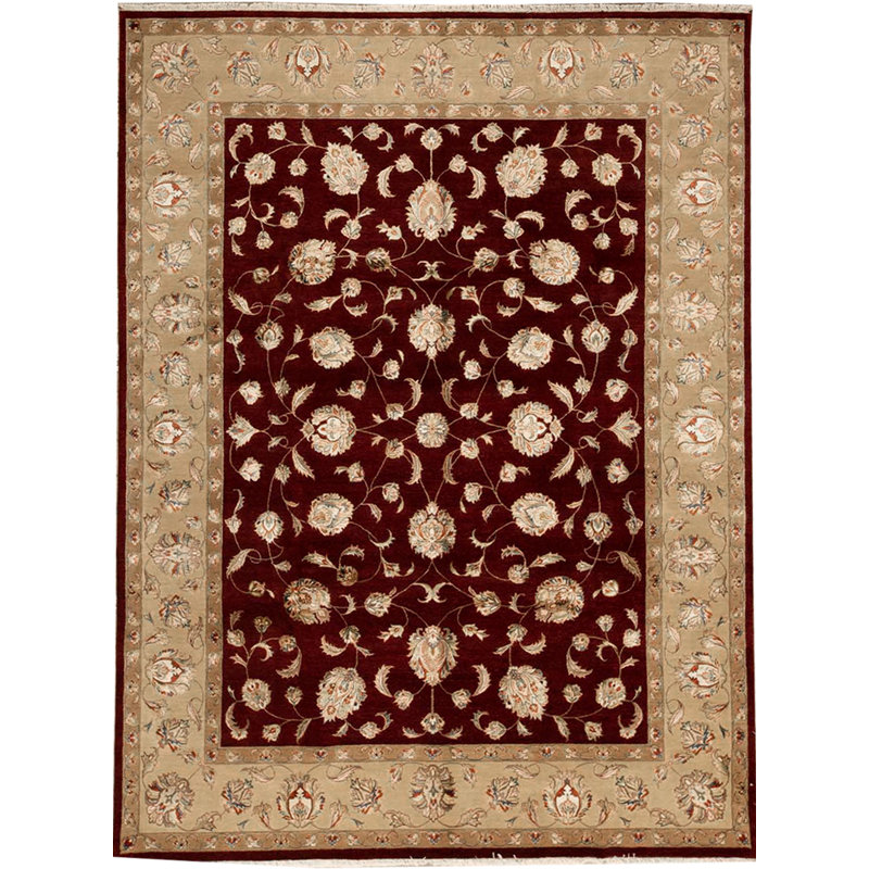 Oriental Area Rug in Burgundy/Beige