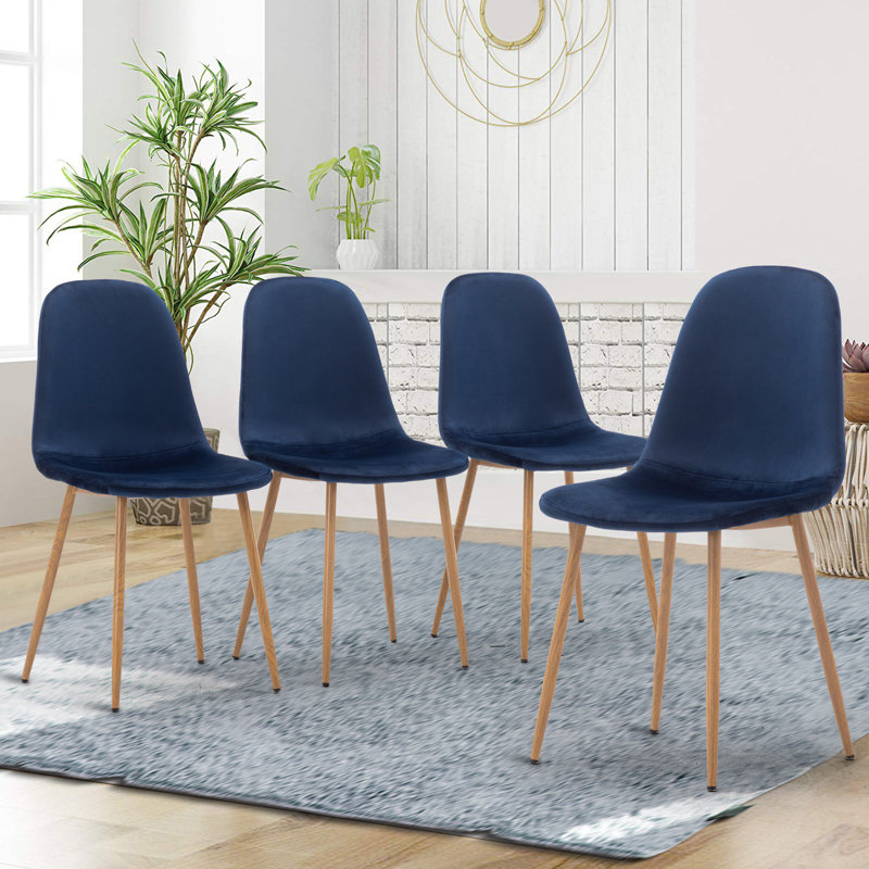 Chaise d'appoint Avion, Bleu velours
