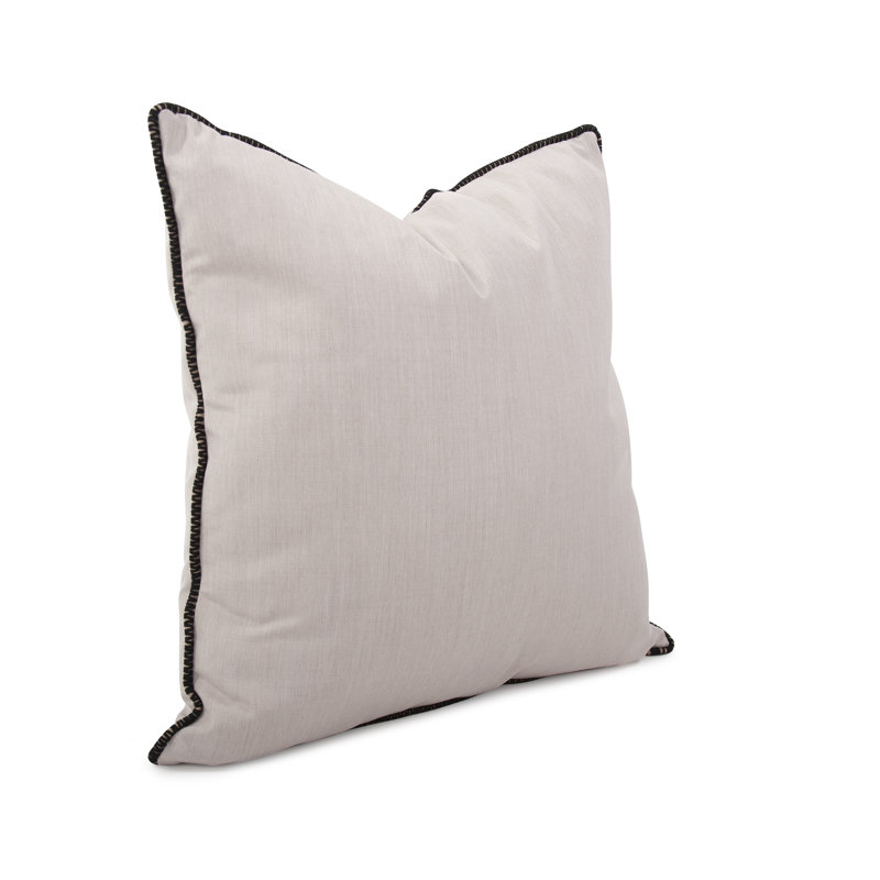 Delijah Square Indoor/Outdoor Pillow Cover & Insert, Seascape Sand, 24" x 24"