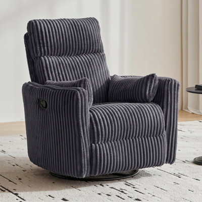  Sherry 34'' Upholstered Corduroy Manual Swivel Recliner & Rocker