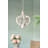 Distressed Beige Wood Arched Chandelier with Metal Chain for Entryway and Dining Room-818030398
