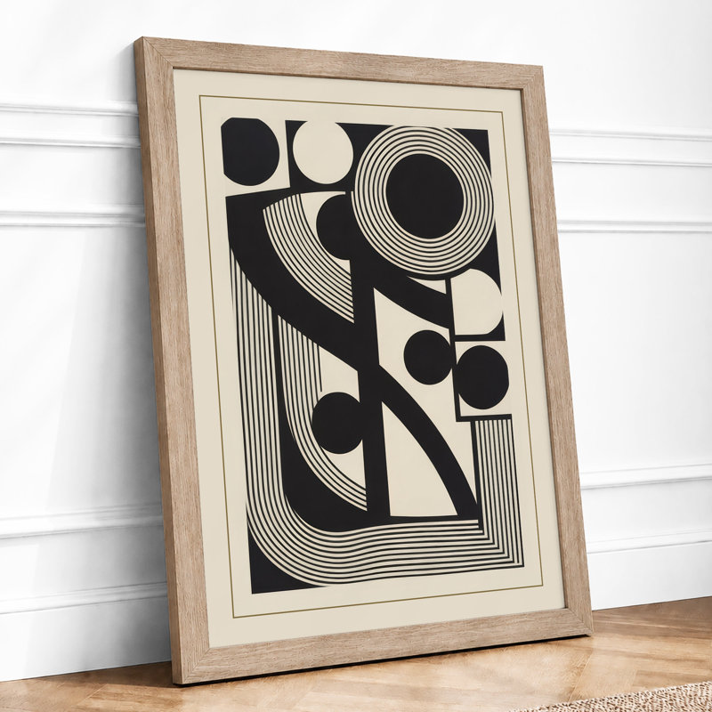 Rhythmic Geometry Geometric - Print, A1 - 84.1 x 59.4 cm, Oak