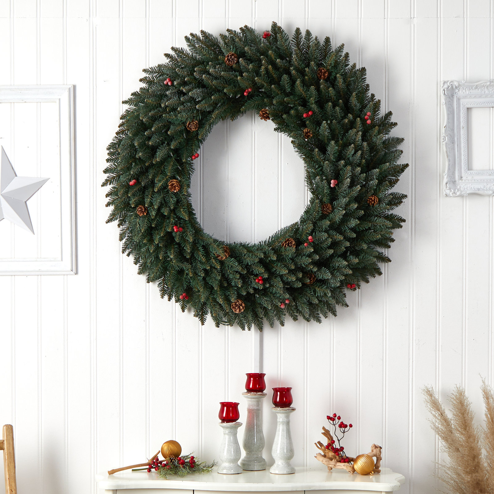 48'' Lighted Wreath
