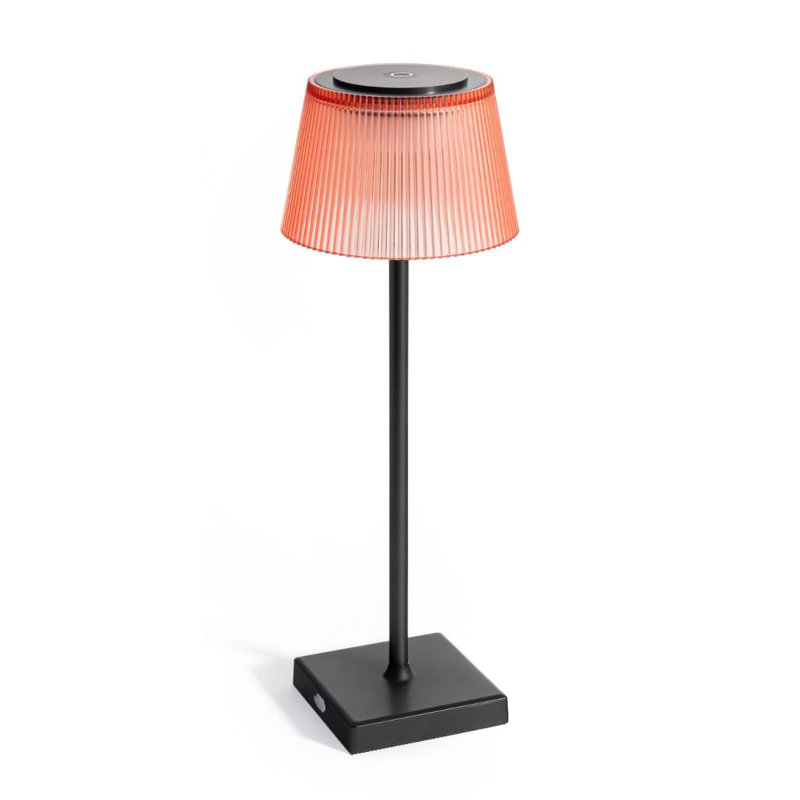 Metal Desk Lamp, Black, Red